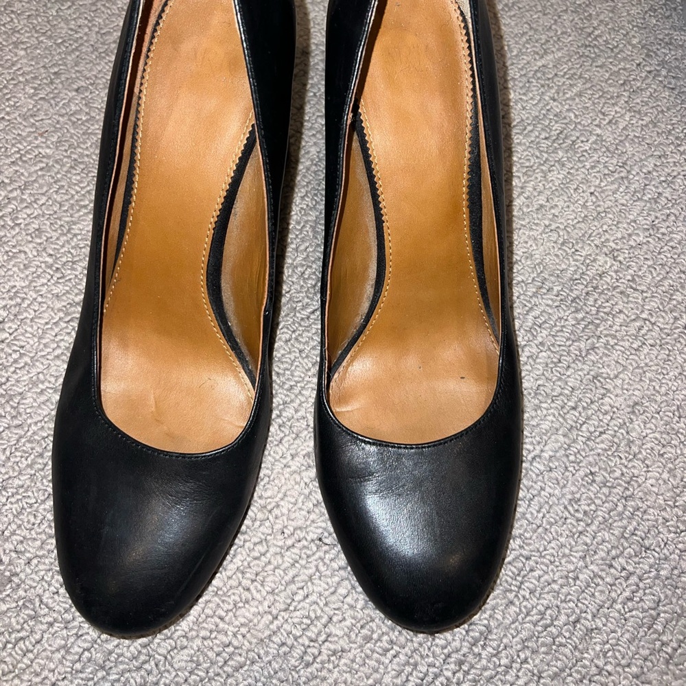 Franco Sarto Black Leather Heels